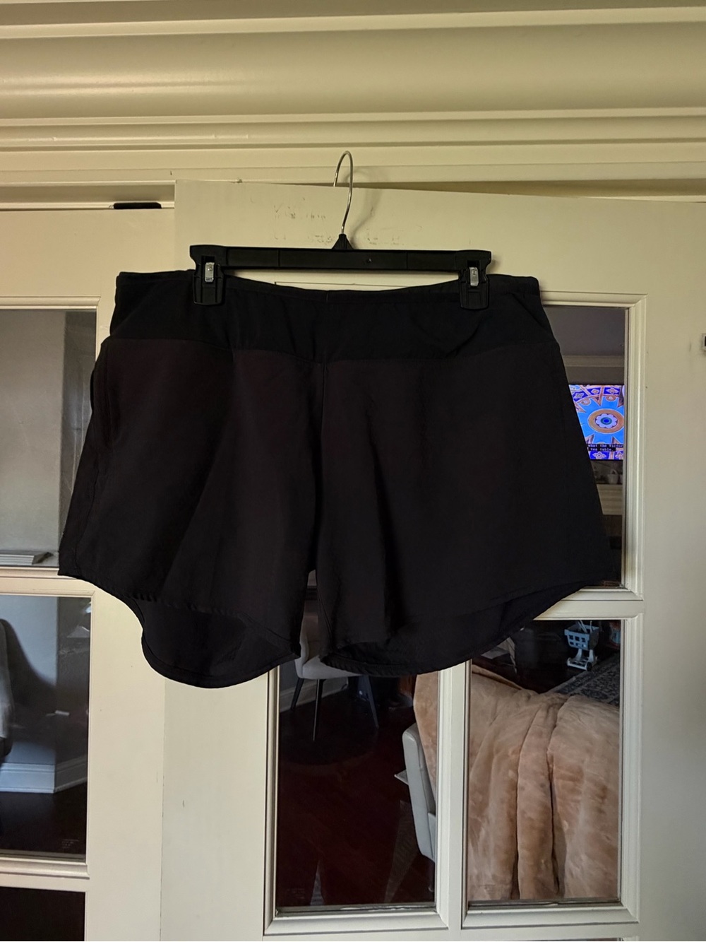 Oiselle Long Roga Running Shorts Black Size 14 Built-In Brief Zip Pocket